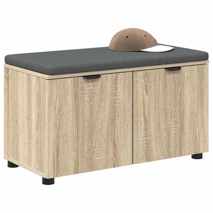 Halbank met kussen met opslag Sonoma Eiken 80 x 38 x 46 cm