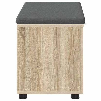 Halbank met kussen met opslag Sonoma Eiken 80 x 38 x 46 cm