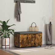 Halbank met plank 80x38x46 cm gerookt eiken