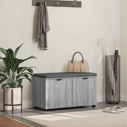 Halbank met opbergplank 80x38x46 cm grijs Sonoma