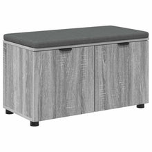 Halbank met kussen met opslag Grijs Sonoma 80 x 38 x 46 cm