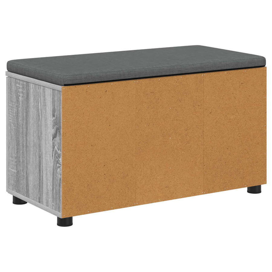 Halbank met kussen met opslag Grijs Sonoma 80 x 38 x 46 cm