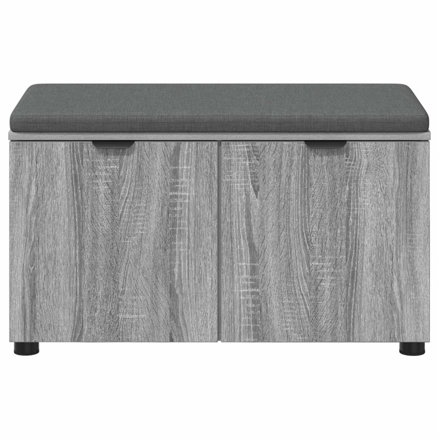 Halbank met kussen met opslag Grijs Sonoma 80 x 38 x 46 cm