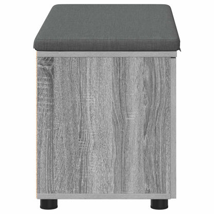 Halbank met kussen met opslag Grijs Sonoma 80 x 38 x 46 cm