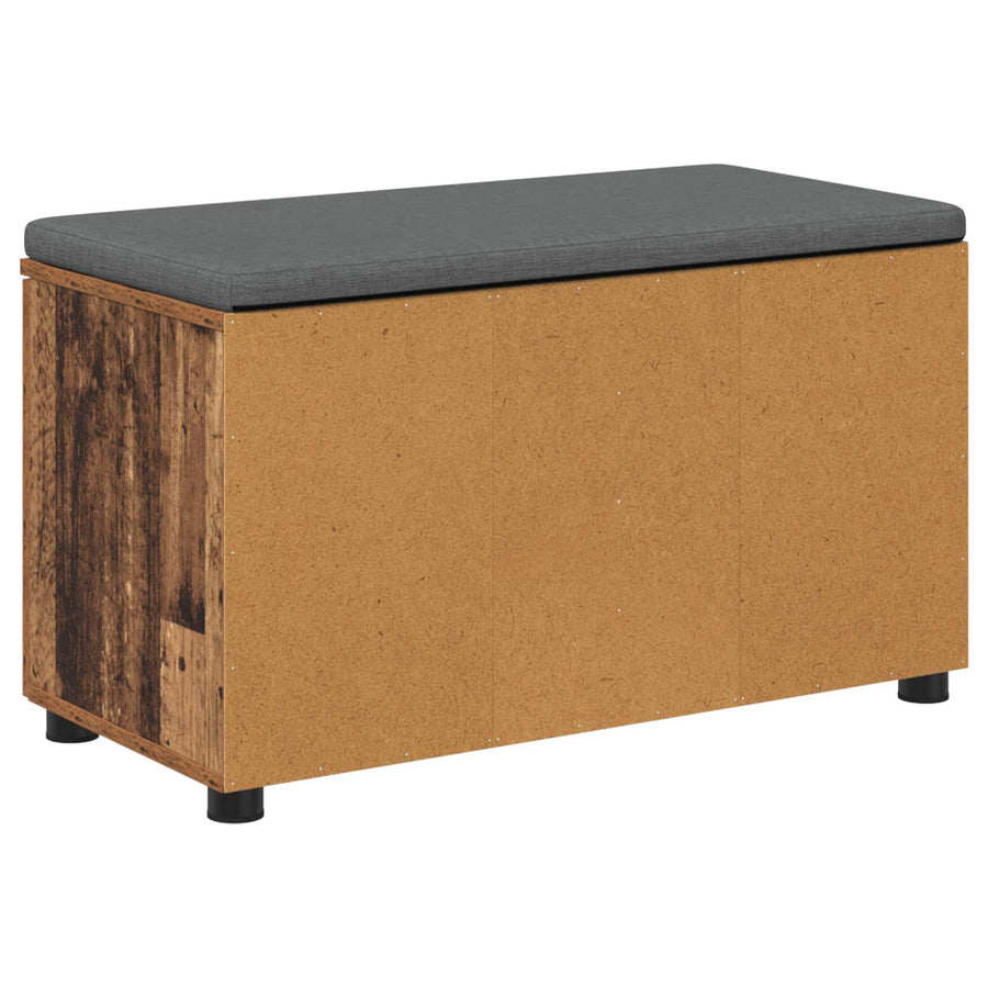 Halbank met kussen met opslag Oudhout 80 x 38 x 46 cm