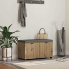 Halbank met kussen met plank Artisan Eik 80 x 38 x 46 cm