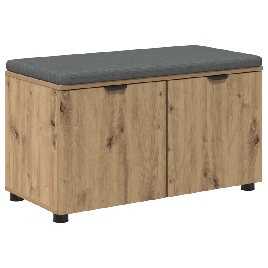 Halbank met kussen met plank Artisan Eik 80 x 38 x 46 cm