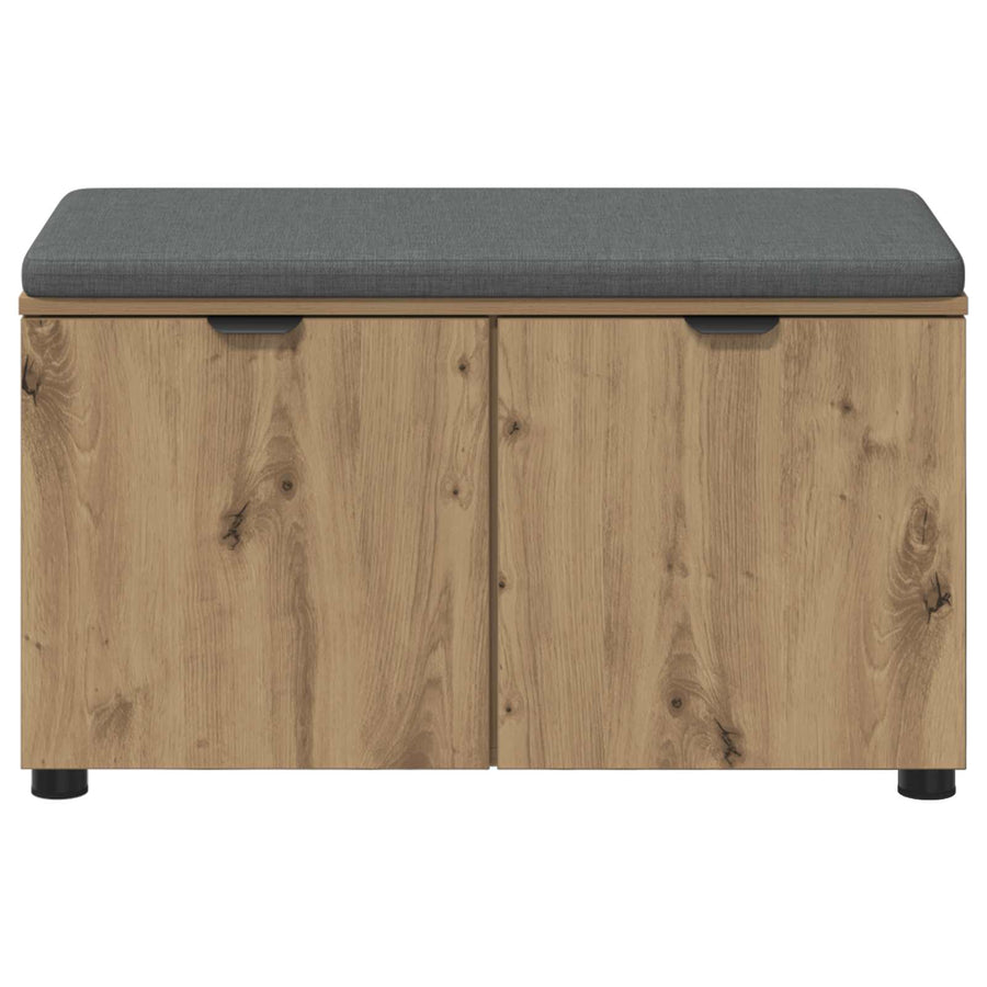 Halbank met kussen met plank Artisan Eik 80 x 38 x 46 cm