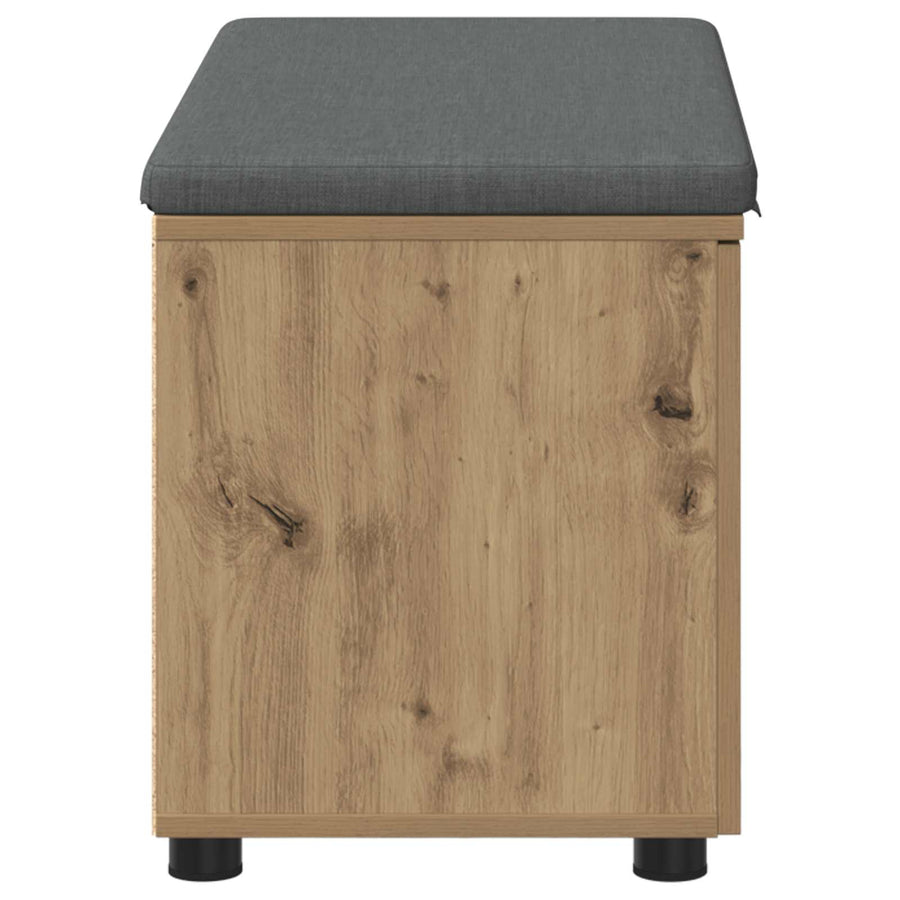 Halbank met kussen met plank Artisan Eik 80 x 38 x 46 cm