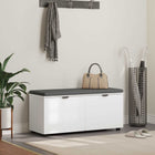 Halbank 100x38x46 cm wit bewerkt hout