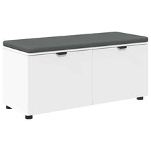 Halbank met kussen met opslag met de deur Wit 100 x 38 x 46 cm