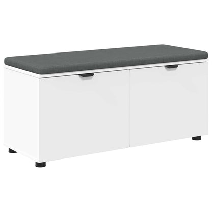 Halbank met kussen met opslag met de deur Wit 100 x 38 x 46 cm