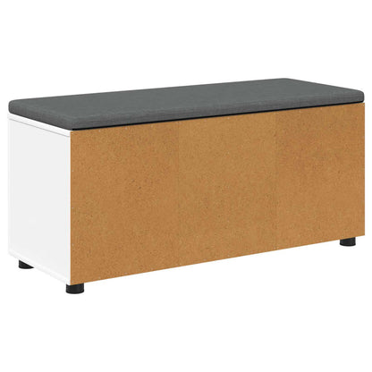 Halbank met kussen met opslag met de deur Wit 100 x 38 x 46 cm