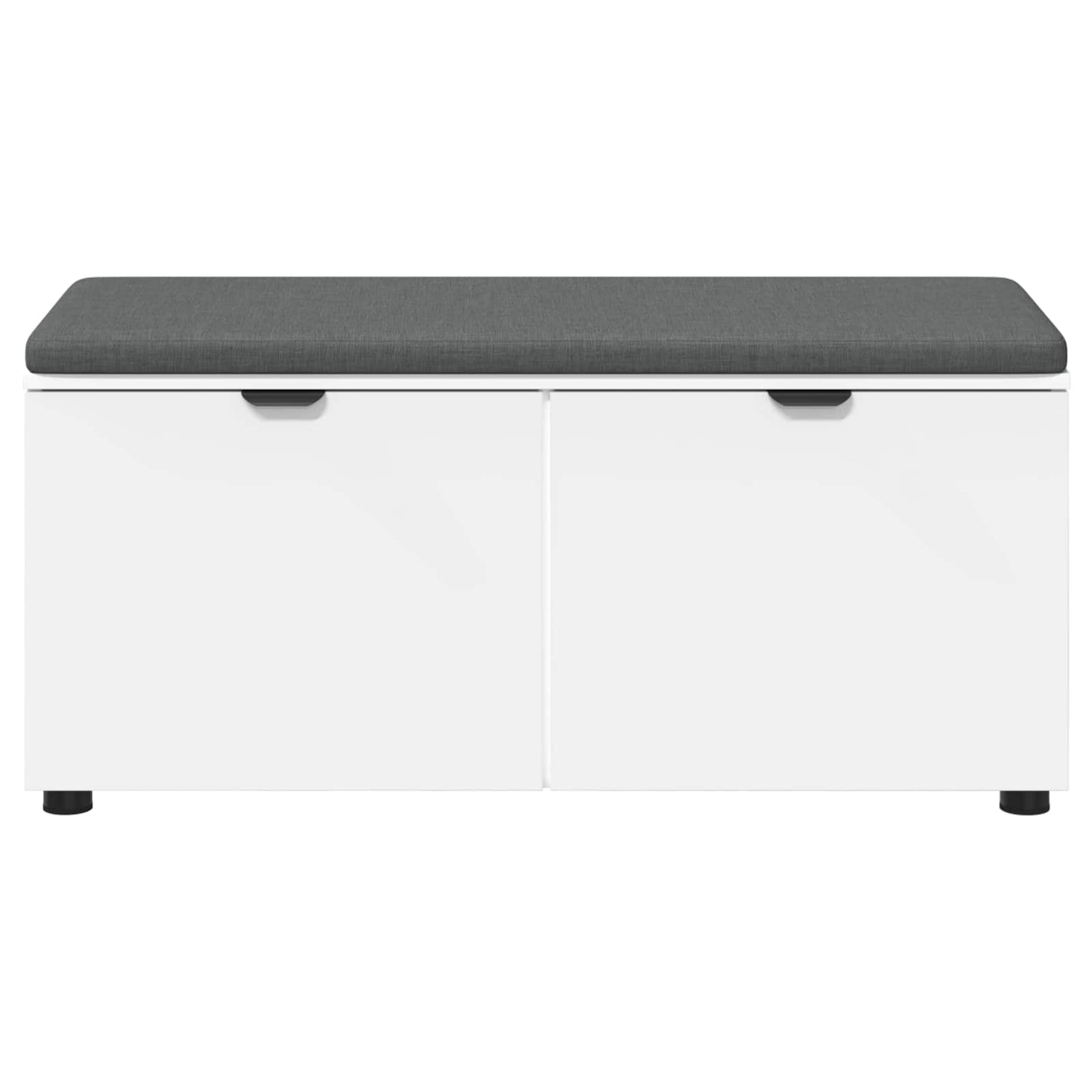 Halbank met kussen met opslag met de deur Wit 100 x 38 x 46 cm