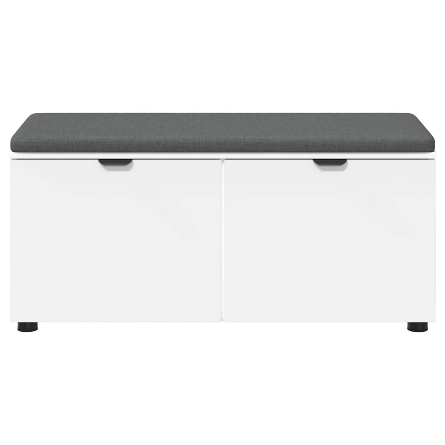 Halbank met kussen met opslag met de deur Wit 100 x 38 x 46 cm
