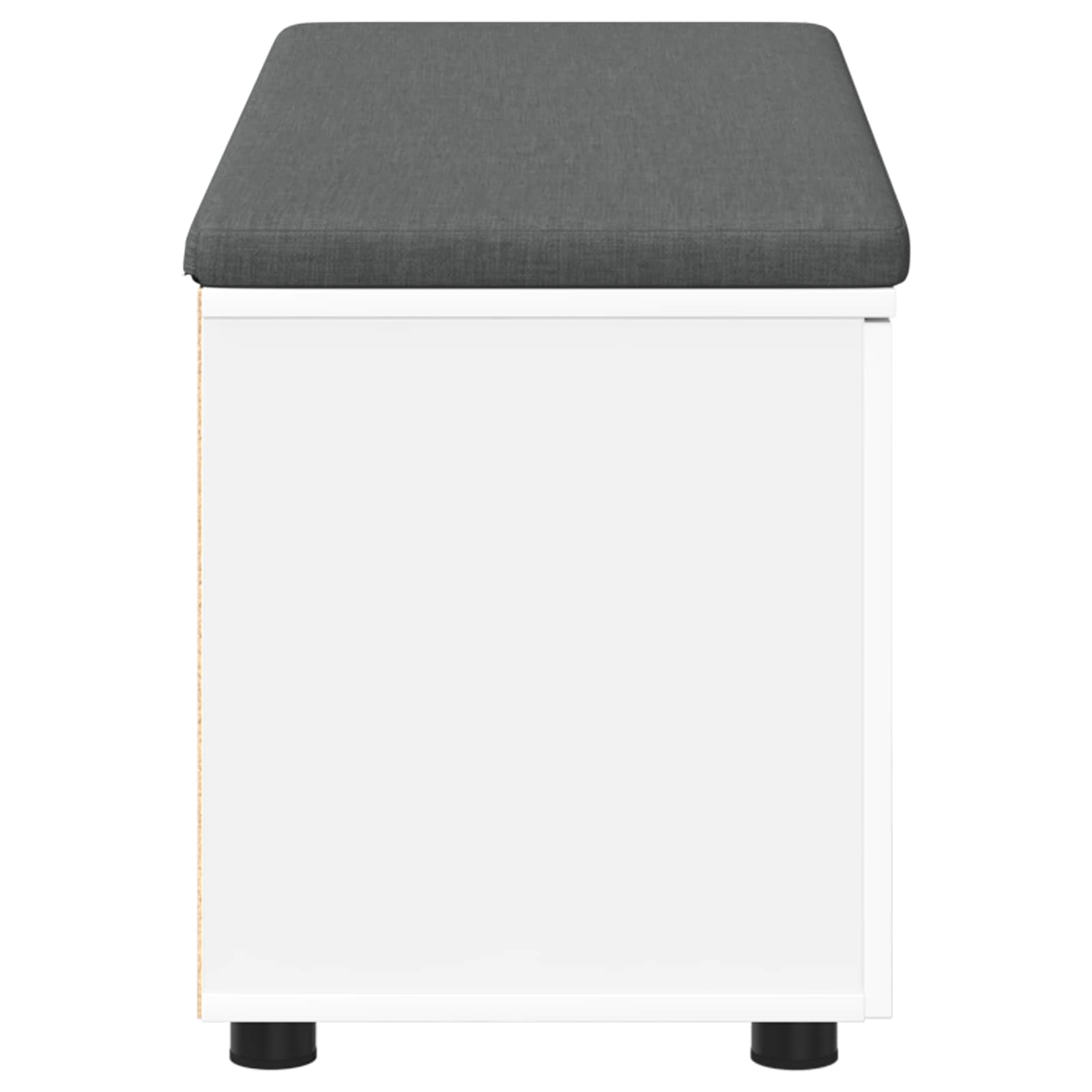 Halbank met kussen met opslag met de deur Wit 100 x 38 x 46 cm
