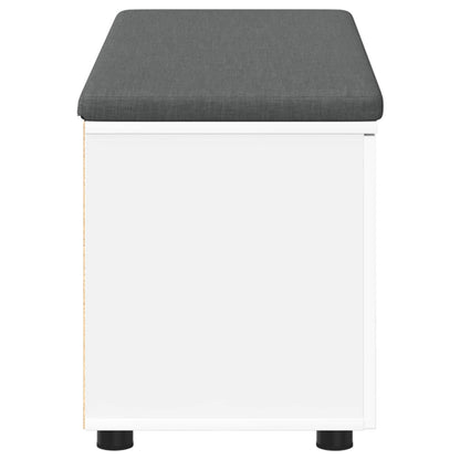 Halbank met kussen met opslag met de deur Wit 100 x 38 x 46 cm