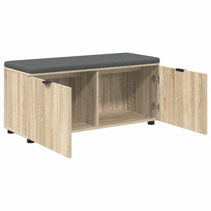 Halbank met kussen met plank Sonoma Eiken 100 x 38 x 46 cm