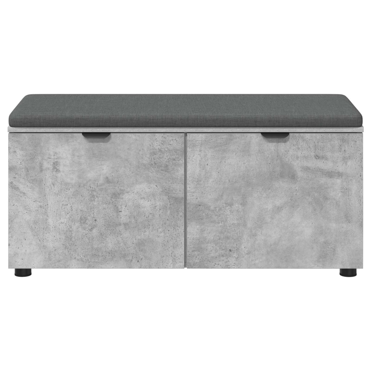 Halbank met kussen met opslag Beton Grijs 100 x 38 x 46 cm