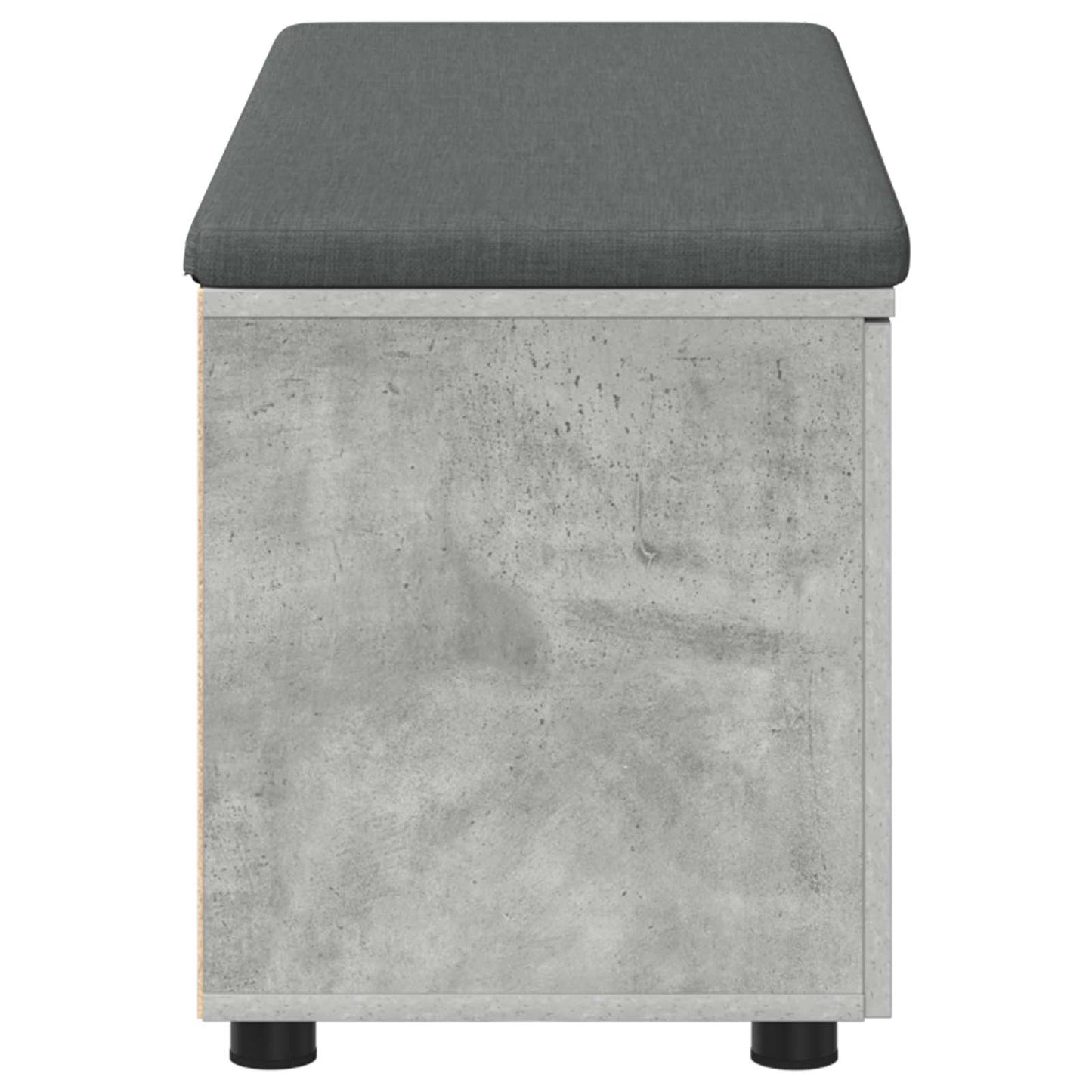 Halbank met kussen met opslag Beton Grijs 100 x 38 x 46 cm