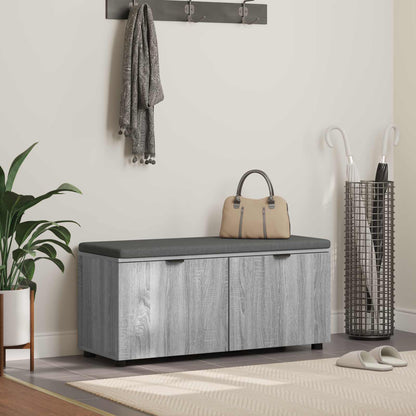 Halbank met kussen met opslag Grijs Sonoma 100 x 38 x 46 cm