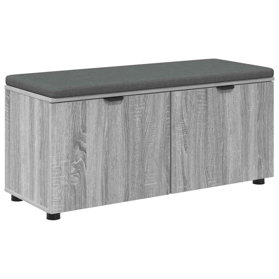 Halbank met kussen met opslag Grijs Sonoma 100 x 38 x 46 cm