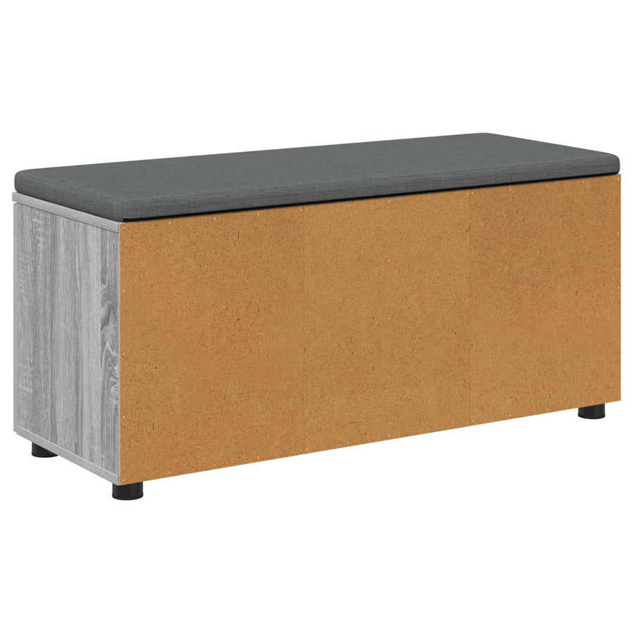 Halbank met kussen met opslag Grijs Sonoma 100 x 38 x 46 cm