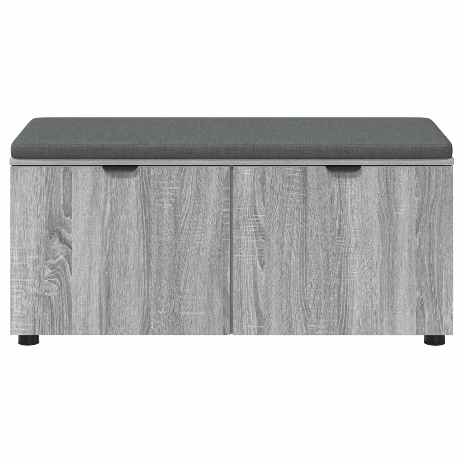 Halbank met kussen met opslag Grijs Sonoma 100 x 38 x 46 cm