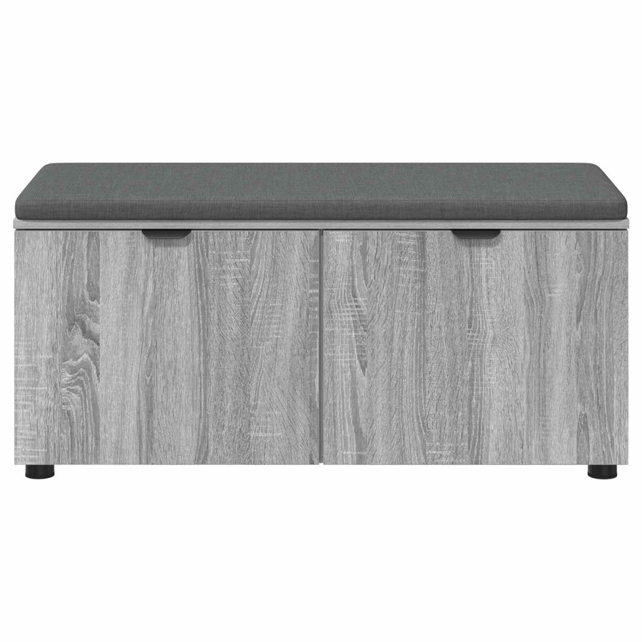 Halbank met kussen met opslag Grijs Sonoma 100 x 38 x 46 cm
