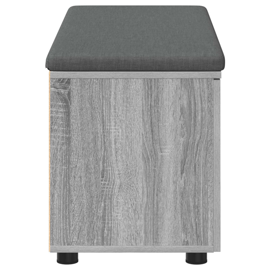 Halbank met kussen met opslag Grijs Sonoma 100 x 38 x 46 cm