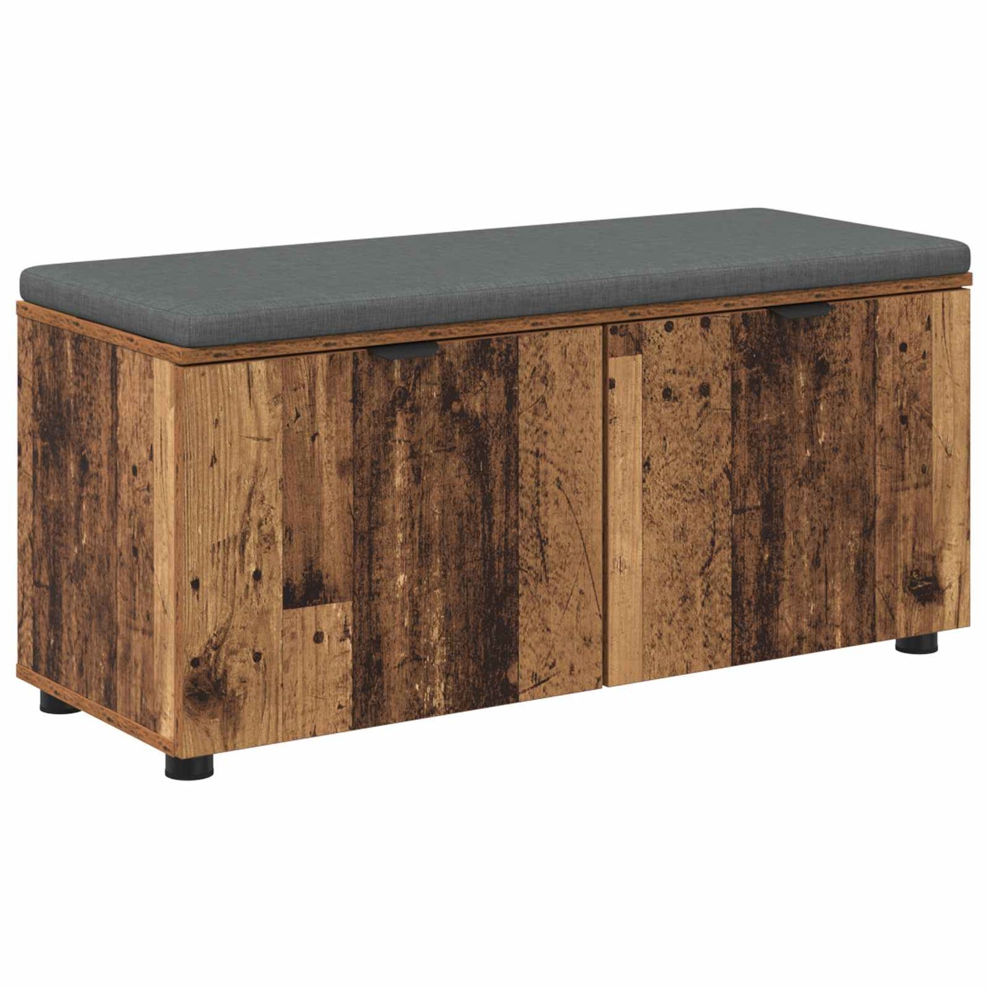 Halbank met kussen met opslag Oudhout 100 x 38 x 46 cm