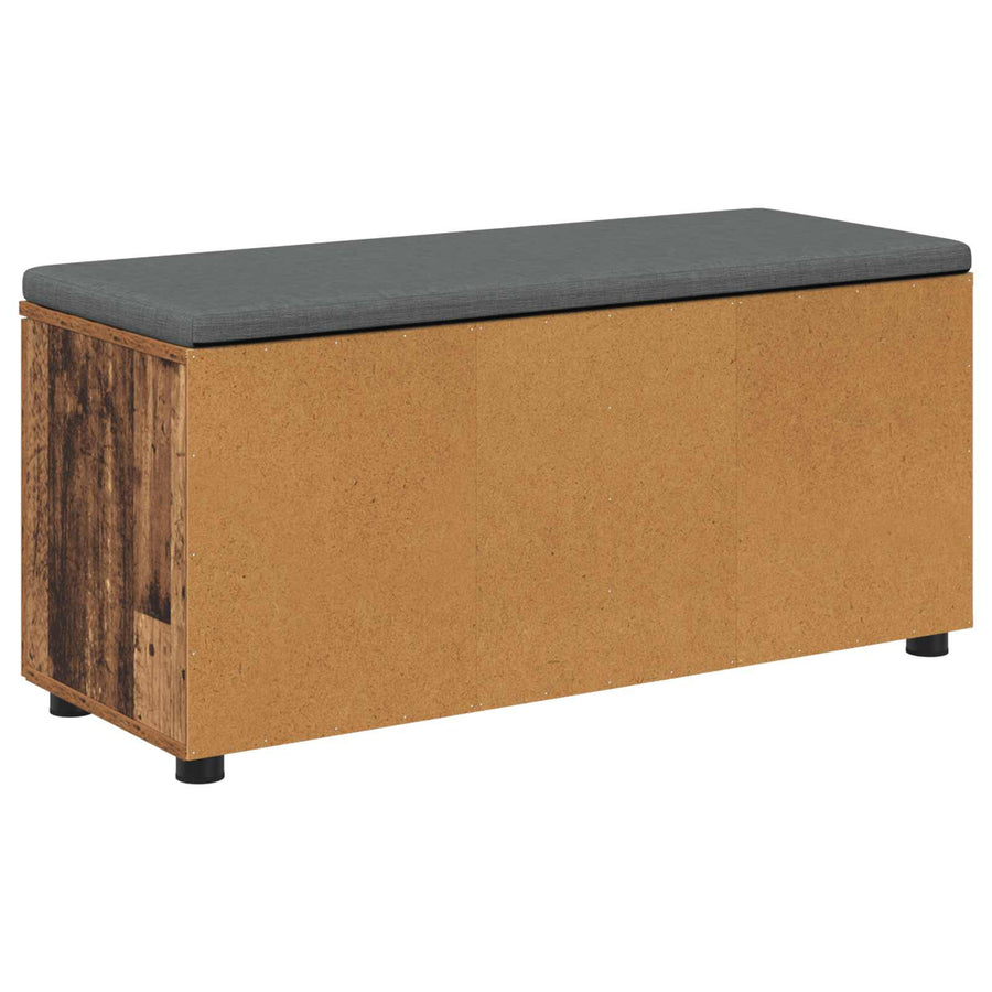 Halbank met kussen met opslag Oudhout 100 x 38 x 46 cm