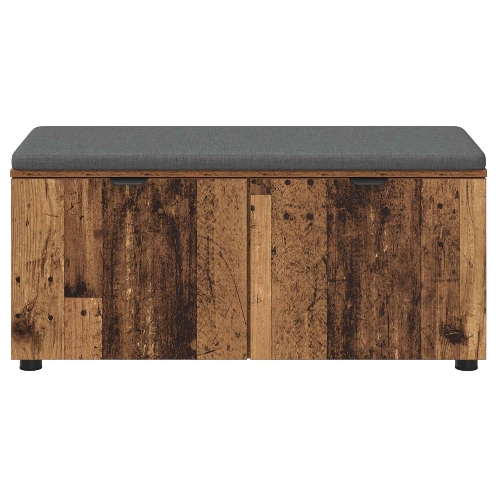 Halbank met kussen met opslag Oudhout 100 x 38 x 46 cm