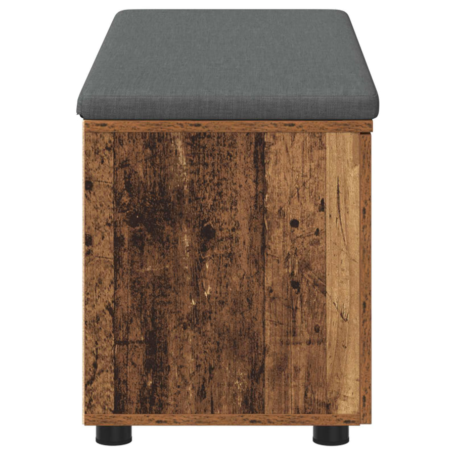Halbank met kussen met opslag Oudhout 100 x 38 x 46 cm