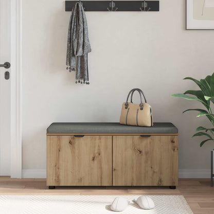 Halbank met kussen met opslag Artisan Eiken 100 x 38 x 46 cm