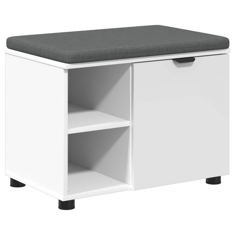 Halbank met kussen Effen Wit 60 x 38 x 46 cm