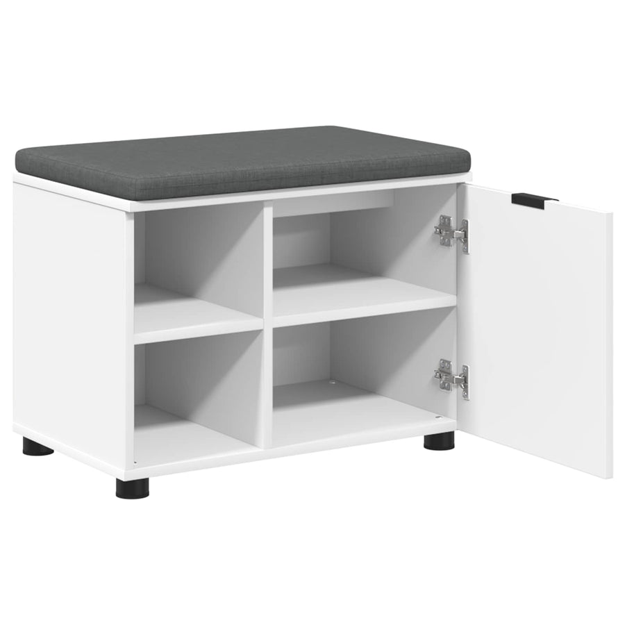 Halbank met kussen Effen Wit 60 x 38 x 46 cm