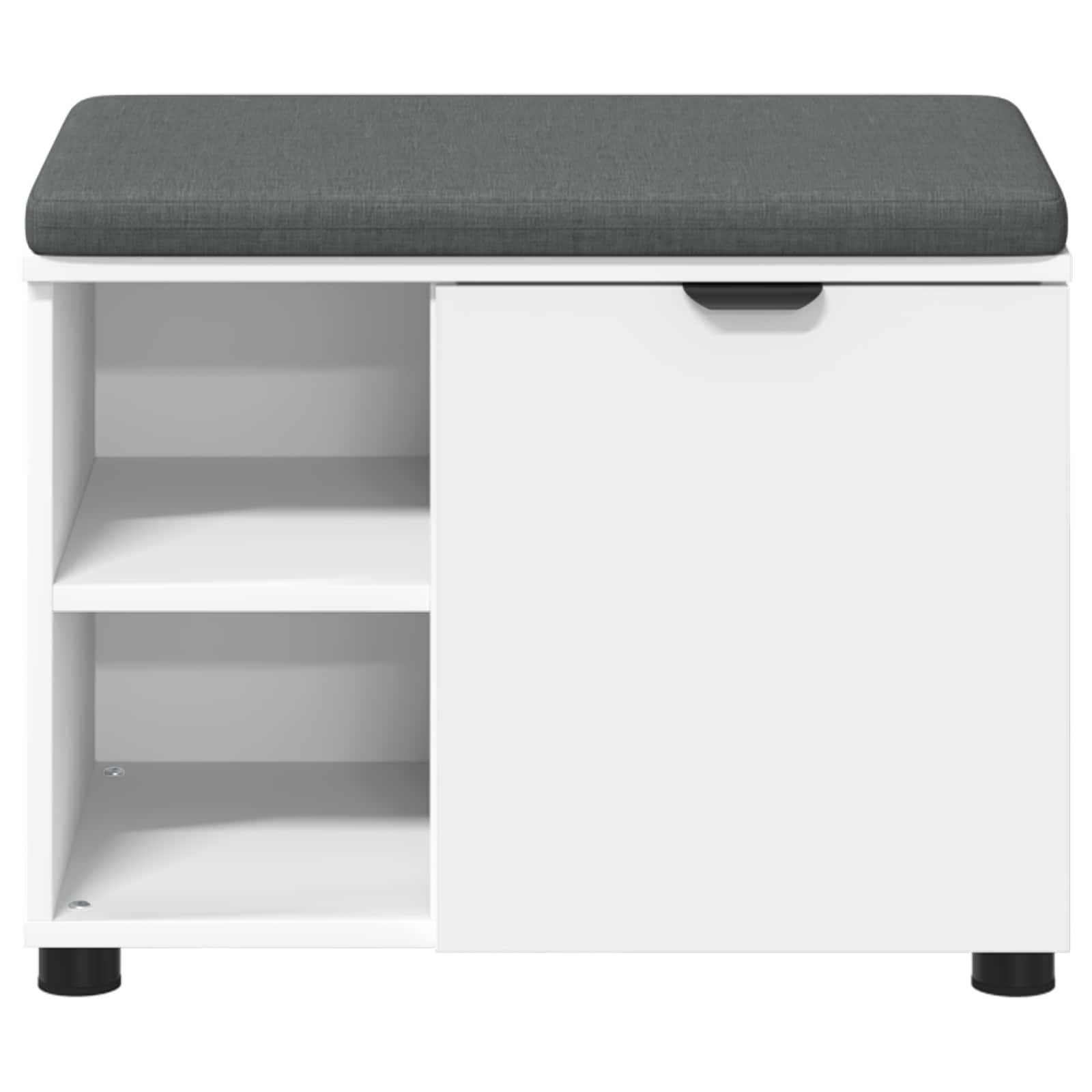 Halbank met kussen Effen Wit 60 x 38 x 46 cm