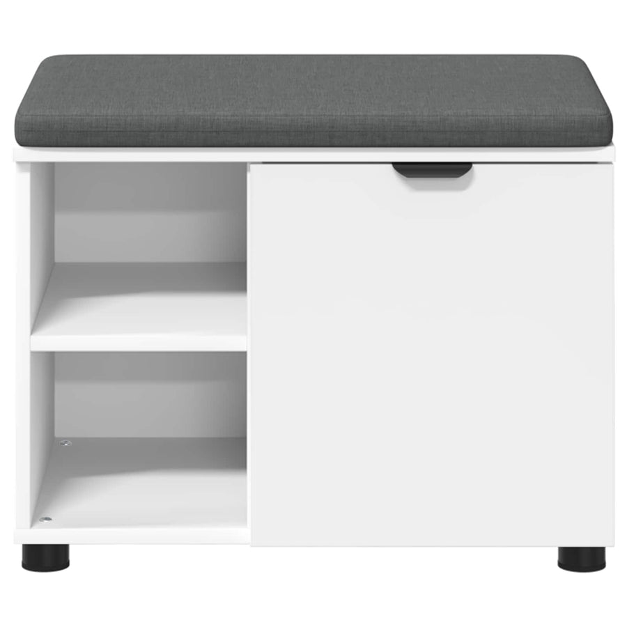 Halbank met kussen Effen Wit 60 x 38 x 46 cm