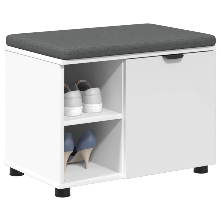 Halbank met kussen Effen Wit 60 x 38 x 46 cm