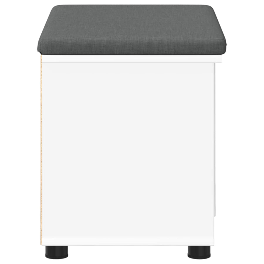 Halbank met kussen Effen Wit 60 x 38 x 46 cm