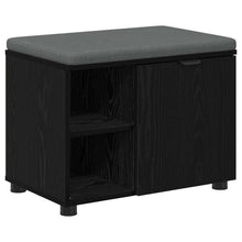 Halbank met kussen Effen Zwart Eiken 60 x 38 x 46 cm