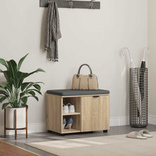 Halbank met kussen Effen Sonoma Eiken 60 x 38 x 46 cm