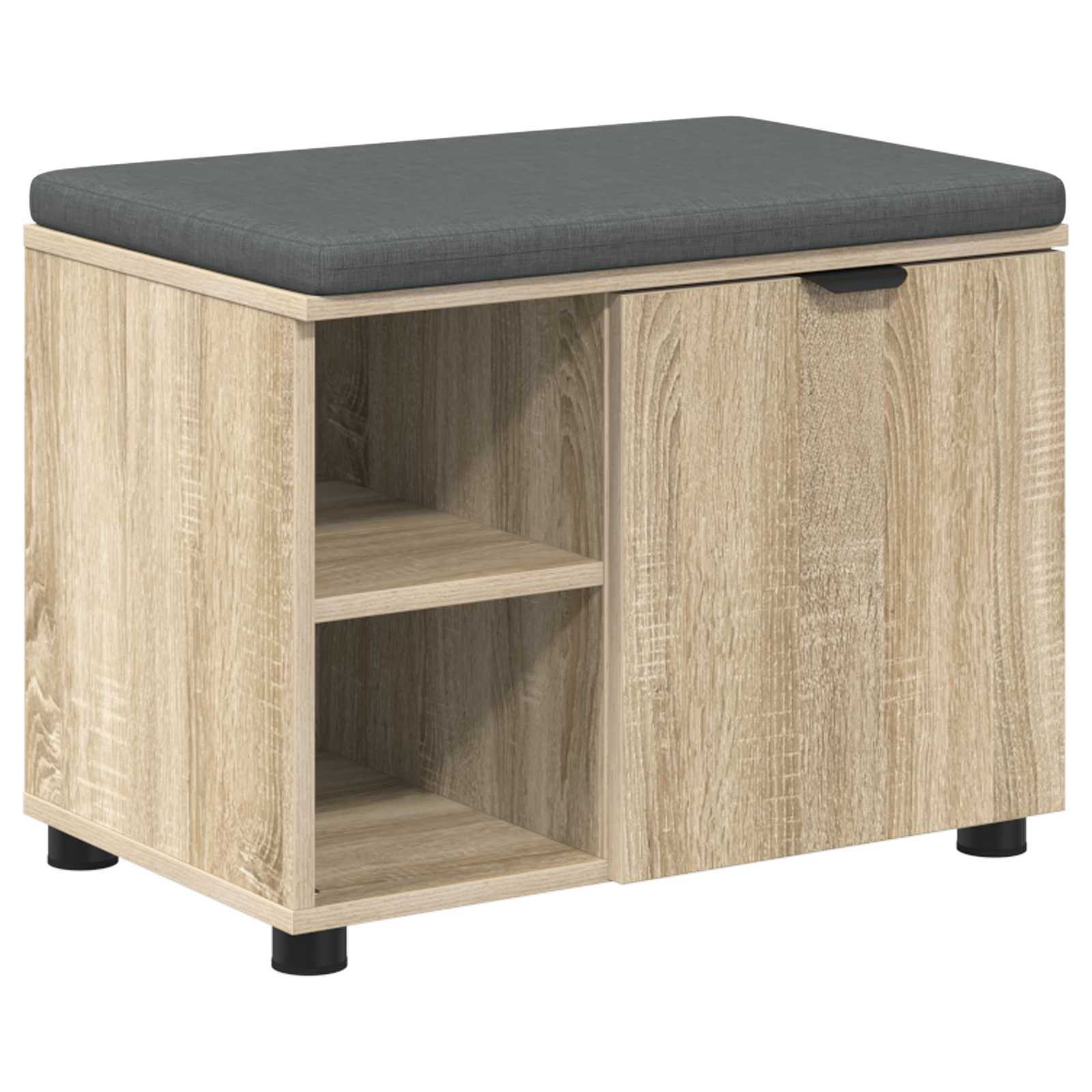 Halbank met kussen Effen Sonoma Eiken 60 x 38 x 46 cm