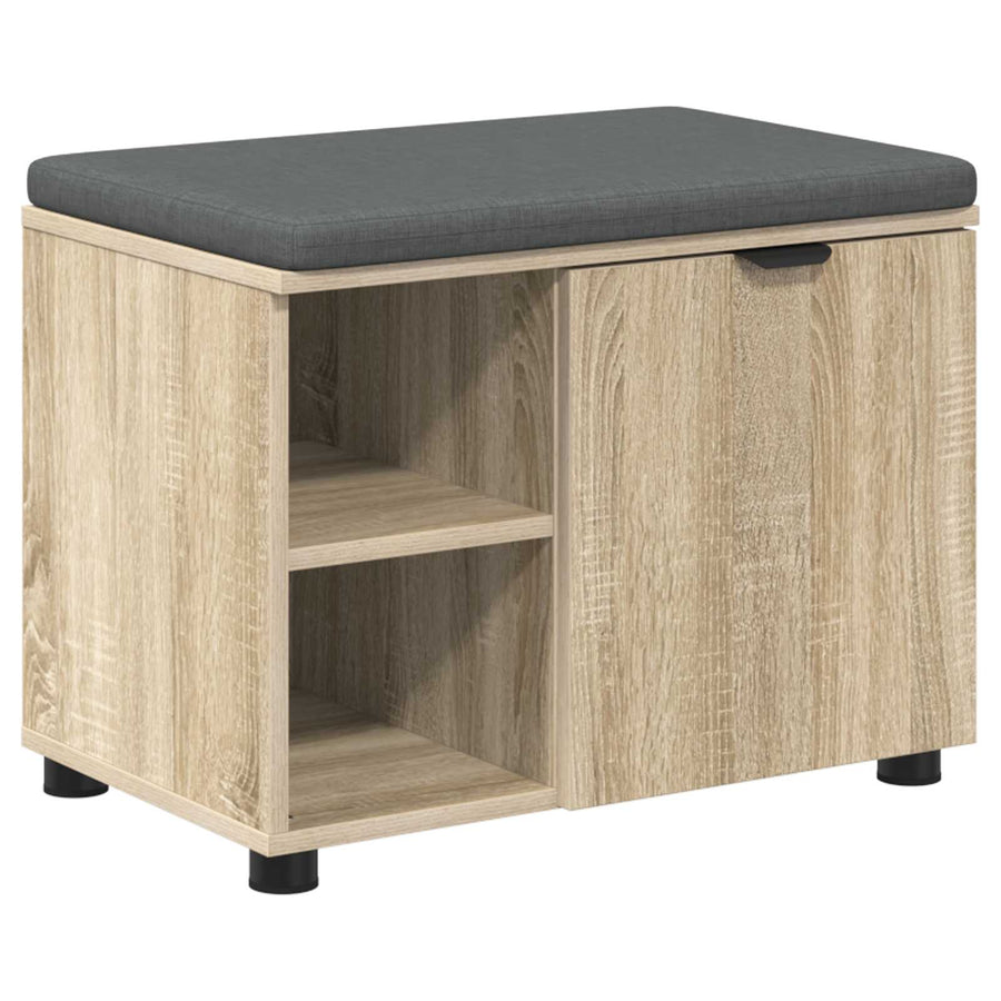 Halbank met kussen Effen Sonoma Eiken 60 x 38 x 46 cm