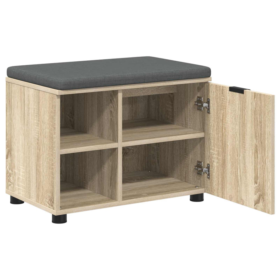 Halbank met kussen Effen Sonoma Eiken 60 x 38 x 46 cm