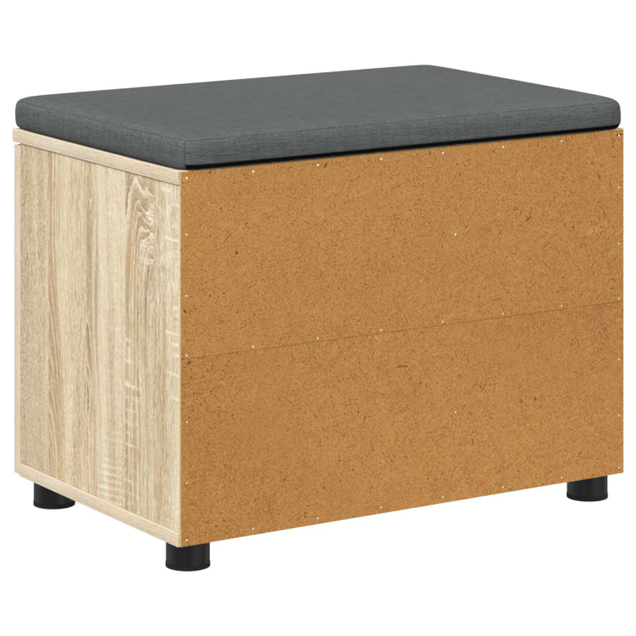 Halbank met kussen Effen Sonoma Eiken 60 x 38 x 46 cm