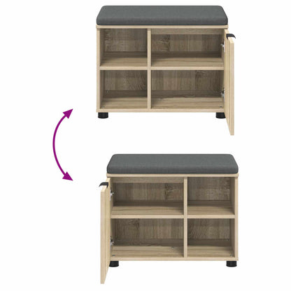 Halbank met kussen Effen Sonoma Eiken 60 x 38 x 46 cm