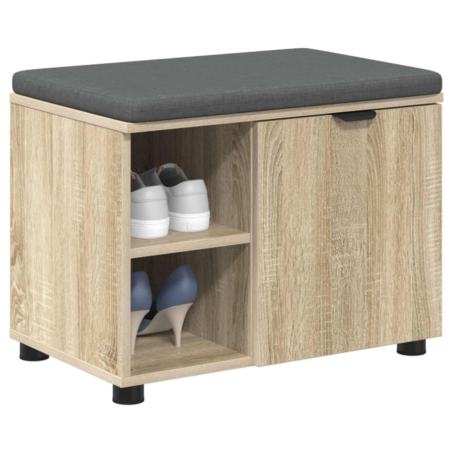Halbank met kussen Effen Sonoma Eiken 60 x 38 x 46 cm
