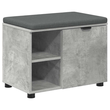 Halbank met kussen Effen Beton Grijs 60 x 38 x 46 cm